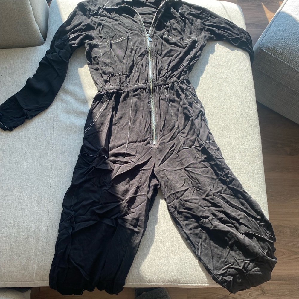 Black utility style jumpsuit